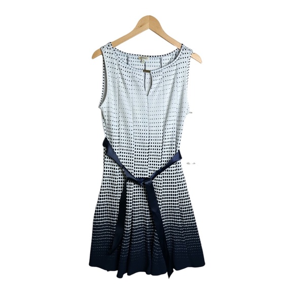 Haani Women's Fit & Flare Blue and White Dress Size Medium NWT‎ - Picture 1 of 8